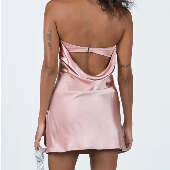 SAYDEE STRAPLESS MINI DRESS ROSE - Picture 2 of 5